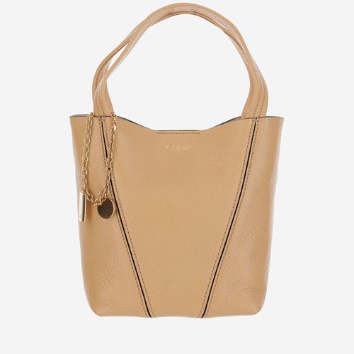 Spin Garnet Leather Small Tote Bag - Chloé - Modalova