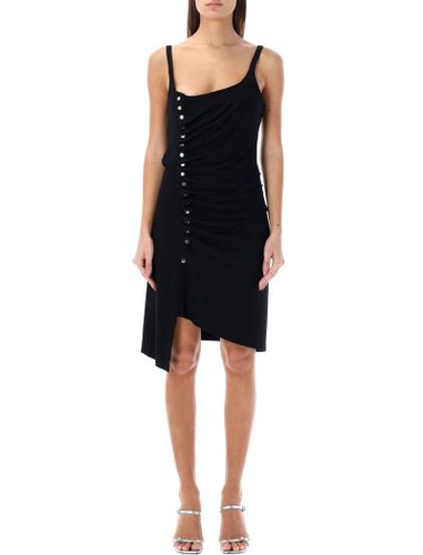 Black Sleeveless Mini Dress With Drape - Paco Rabanne - Modalova