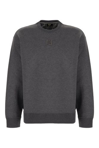 Dark Grey Cotton Blend Sweatshirt - Fendi - Modalova