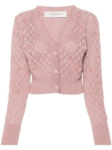 Bead-embellished Pointelle-knit Cardigan - Golden Goose - Modalova