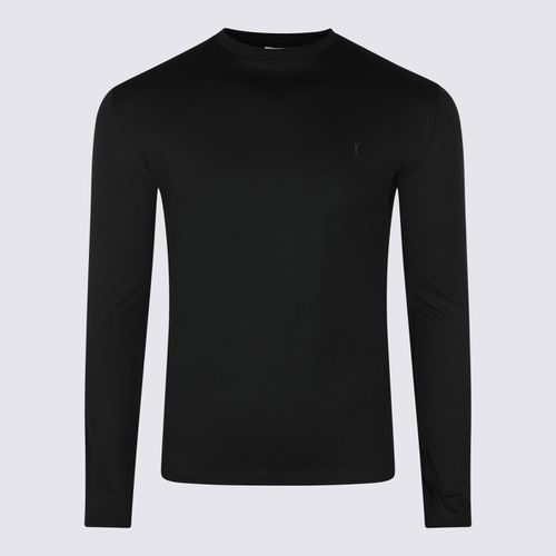 Saint Laurent Black Wool Knitwear - Saint Laurent - Modalova