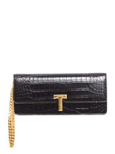 Logo Plaque Evening Clutch Bag - Tom Ford - Modalova