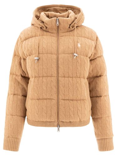 Knitted Hooded Down Coat - Polo Ralph Lauren - Modalova