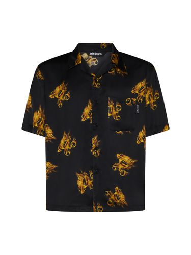 Palm Angels Burning Monogram Shirt - Palm Angels - Modalova