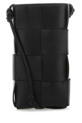 Black Leather Phone Case - Bottega Veneta - Modalova