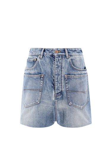 Mini-skirt With Patch Pockets And Raw Edge - Balenciaga - Modalova
