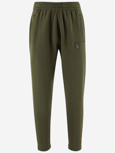 Cotton Joggers With Fox Patch - Maison Kitsuné - Modalova