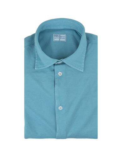 Shirt In Turquoise Cotton Piqué - Fedeli - Modalova
