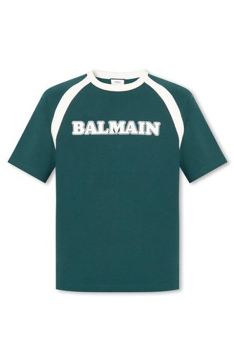 Logo Printed Crewneck T-shirt - Balmain - Modalova