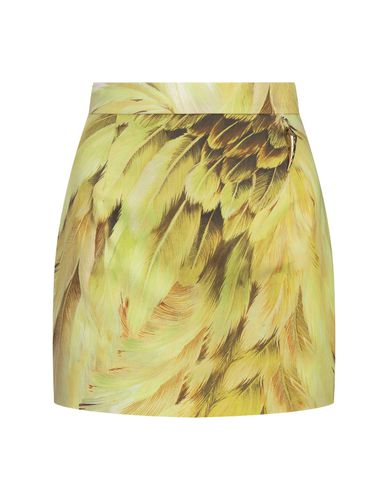 Mini Skirt With Plumage Print In - Roberto Cavalli - Modalova