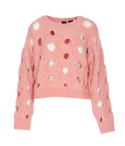 Caribu Sweater With Holes In Braids - Pinko - Modalova