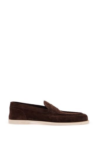 Dark Brown Suede Casual Shoes With Velcro Closure - John Lobb - Modalova