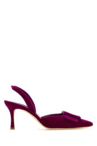 Purple Velvet Maysli Pumps - Manolo Blahnik - Modalova