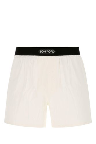 Tom Ford Ivory Stretch Silk Boxer - Tom Ford - Modalova