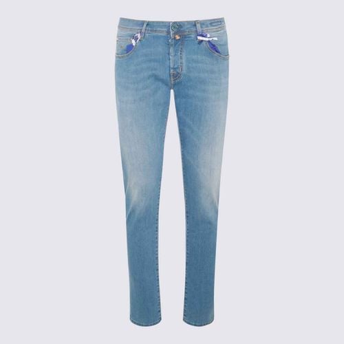 Light Blue Cotton Denim Jeans - Jacob Cohen - Modalova