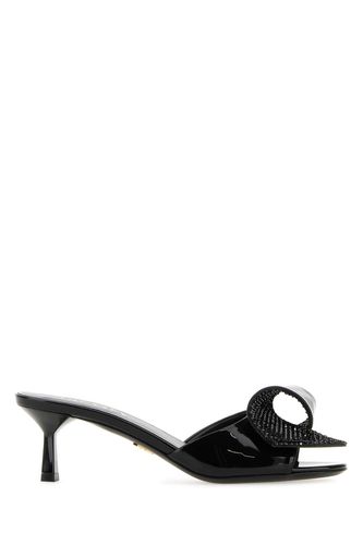 Prada Black Leather Mules - Prada - Modalova