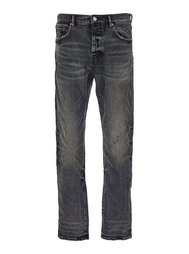 Straight Five Pocket Jeans In Stretch Cotton Denim Man - Purple Brand - Modalova