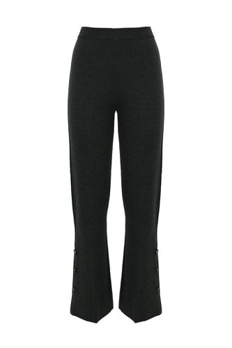 Wool Knit Trousers With Buttons - TwinSet - Modalova