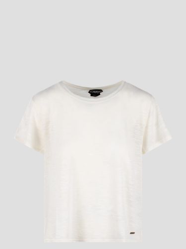 Slub Cotton Jersey Crewneck T-shirt - Tom Ford - Modalova