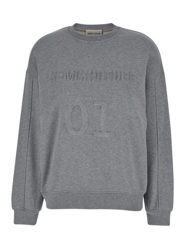 Crewneck Sweatshirt With Tonal Logo Print In Cotton Woman - SEMICOUTURE - Modalova