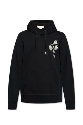 Embroidered Drawstring Hoodie - Alexander McQueen - Modalova