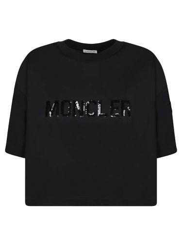 Black Cotton Oversize T-shirt - Moncler - Modalova