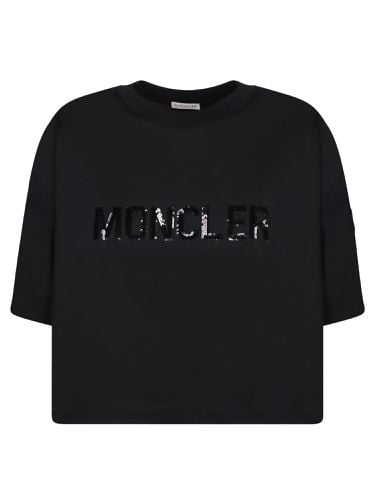 Moncler Oversize Black T-shirt - Moncler - Modalova
