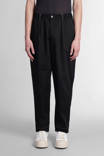 Marni Pants In Black Cotton - Marni - Modalova