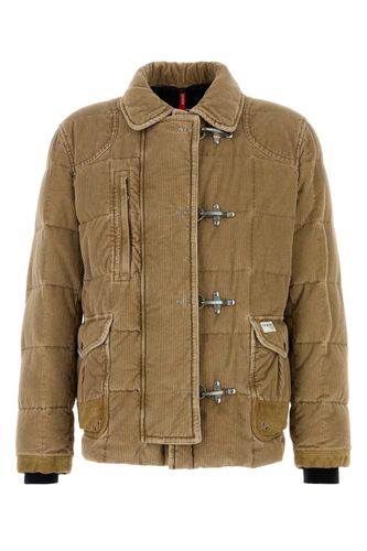 Fay Beige Corduroy Down Jacket - Fay - Modalova