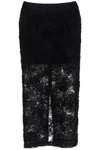 Recycled Polyester Floral Mesh Pencil Skirt - Rotate by Birger Christensen - Modalova