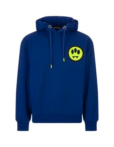 Blue Hoodie With Front And Back Lettering Logo - Barrow - Modalova