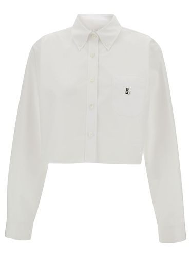 Cropped Shirt With 4g Patch In Cotton Woman - Givenchy - Modalova