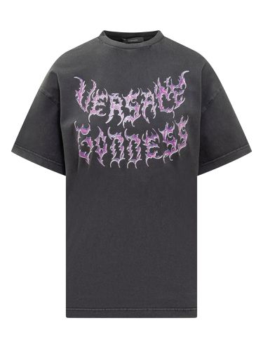 Versace Goddess Oversized T-shirt - Versace - Modalova