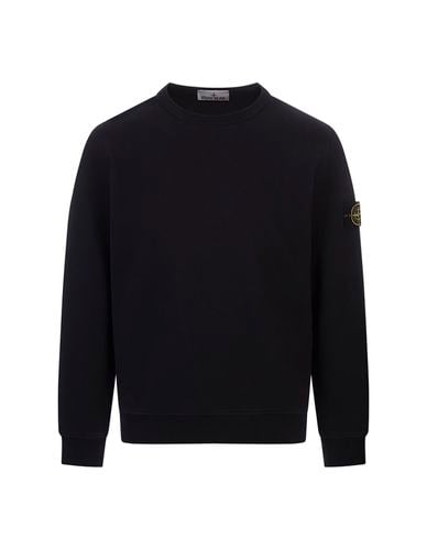 Crew-neck Sweatshirt In Navy Gauzed Cotton - Stone Island - Modalova