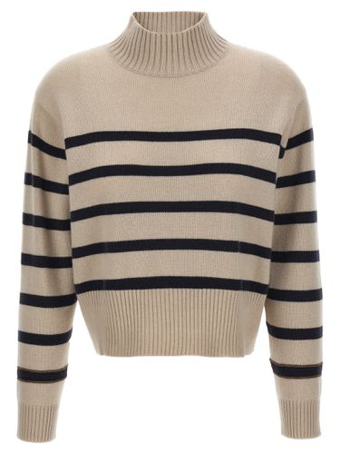 Striped Turtleneck Sweater - Brunello Cucinelli - Modalova