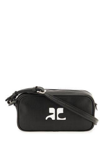 Baguette Camera Cuir Shoulder Bag In Black Leather - Courrèges - Modalova