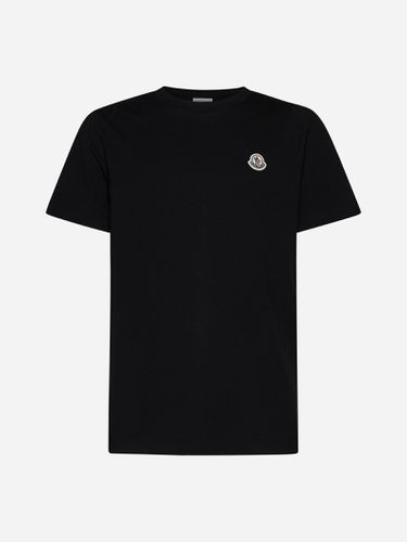 Moncler Logo-patch Cotton T-shirt - Moncler - Modalova