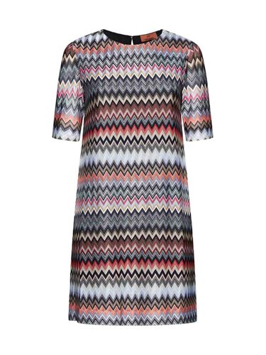 Zigzag Crewneck Short-sleeved Dress - Missoni - Modalova