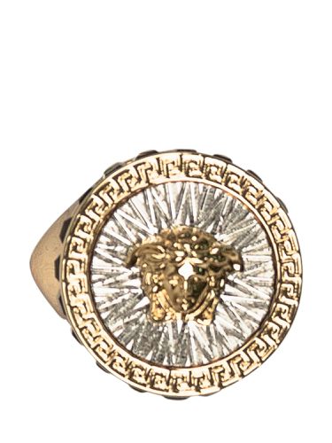 Versace Ring Metal Strass - Versace - Modalova