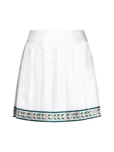 Casablanca Pleated Silk Miniskirt - Casablanca - Modalova