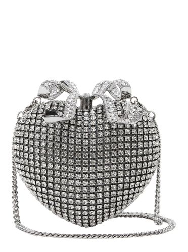 Crystal Heart Clutch - self-portrait - Modalova