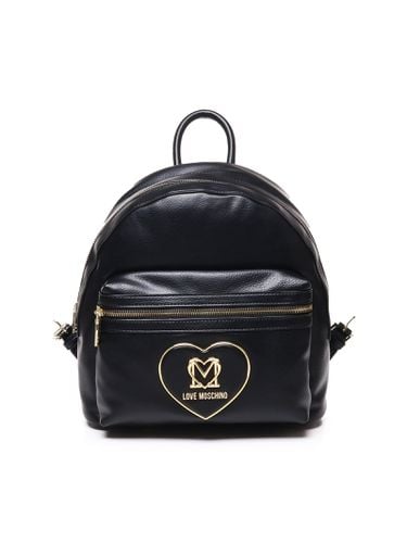 Round Backpack In Smooth Leather - Love Moschino - Modalova