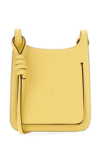 Yellow Leather Mini Hummel Crossbody Bag - MCM - Modalova