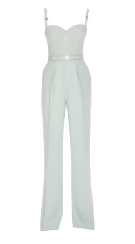 Elegant Light Blue Jumpsuit - Elisabetta Franchi - Modalova