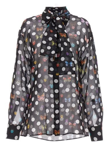Butterfly And Polka Dot Print Shirt - Versace - Modalova