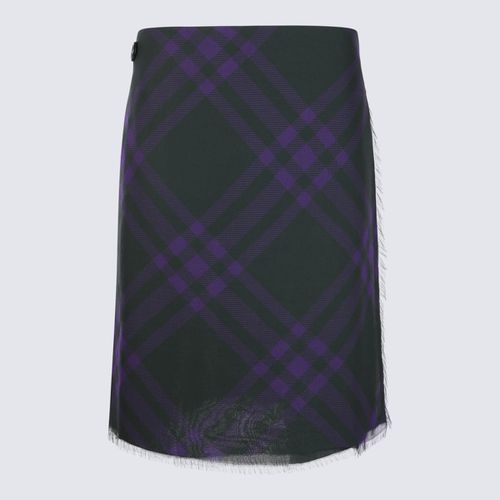 Deep Royal Ip Check Wool Skirt - Burberry - Modalova