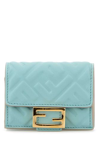 Light Blue Leather Baguette Wallet - Fendi - Modalova