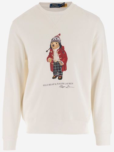 Cotton Blend Sweatshirt With Polo Bear Pattern - Ralph Lauren - Modalova