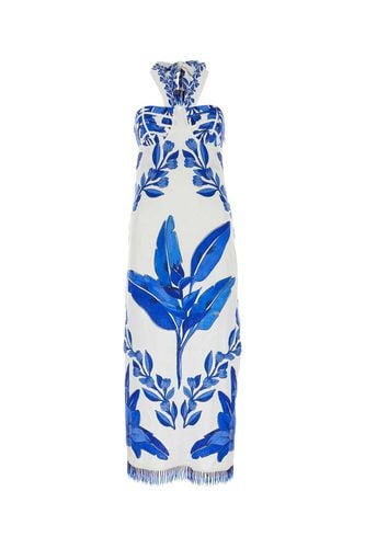 Printed Linen Blue Yard Dress - Farm Rio - Modalova