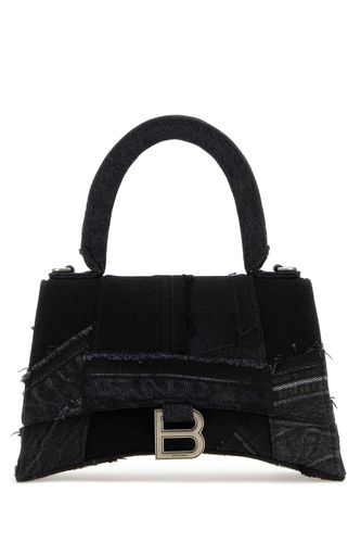 Black Denim Small Hourglass Handbag - Balenciaga - Modalova